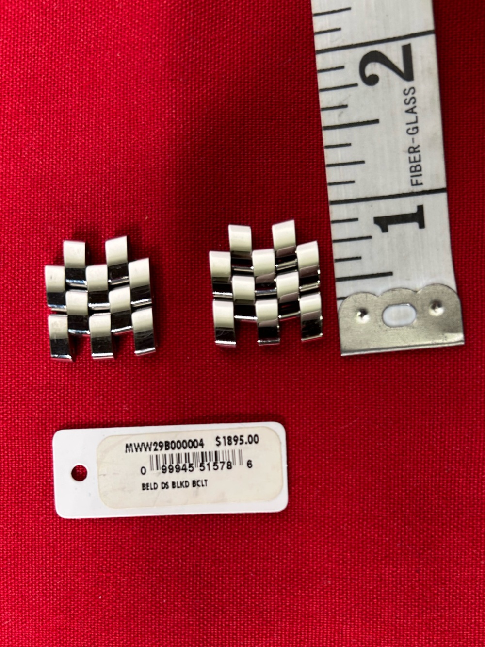 Michele Belmore Watch Links ONLY MWW29B000004 Sterling Silver Extra